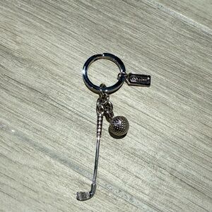 Coach Silver Key & Card Holder with Golf Charm